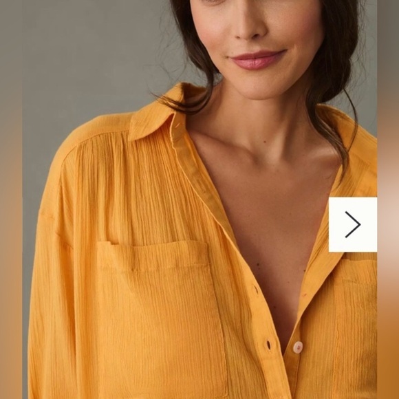 Anthropologie Cotton Oversized Beachy BohoDuster Tunic Shirt Button in M - Picture 11 of 15